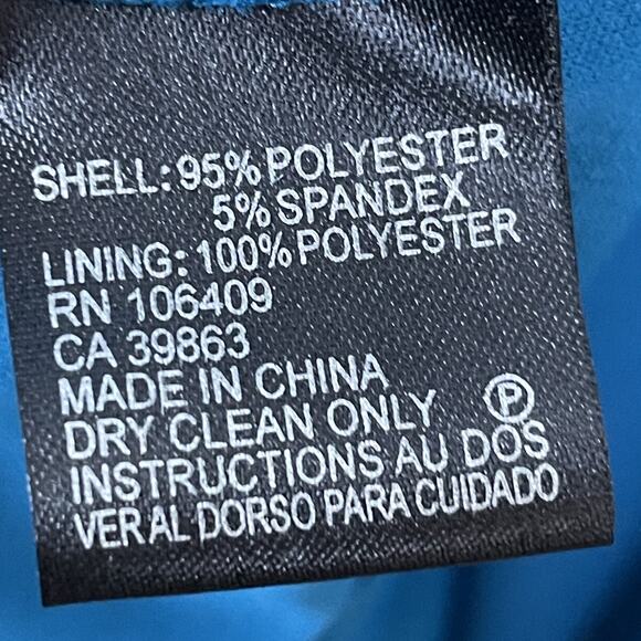 Tahari Arthur S. Levine Teal Jersey Drape Shift Dress Size 14 Career Workwear - Picture 7 of 7